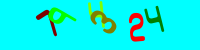 Blue Captcha Image