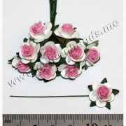 т-Роза бело-розовая 15 мм
