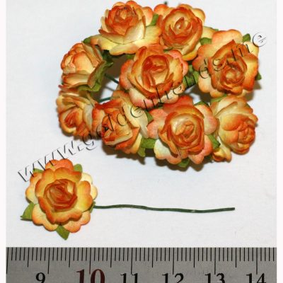 Роза оранжевая, 15 мм, 1 шт