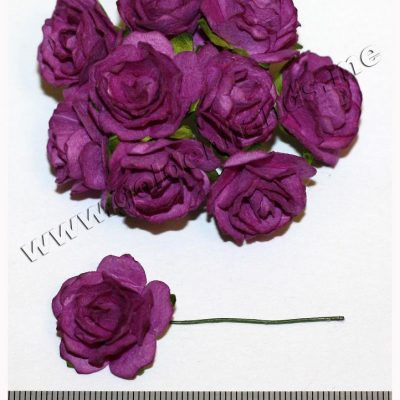 Роза пурпурная тёмная, 25 мм, 1 шт