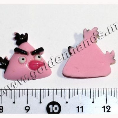 Камея Angry Bird розовая (Арт: 2.9-KD-12), 1 шт