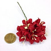 Лилия на стебле 35 мм красная