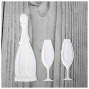 Шампанское и бокалы (3 элемента с тиснением)