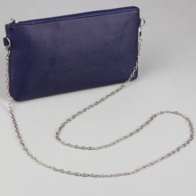 Цепочка для сумки, с карабинами, 5 × 7 мм, 120 см, цвет серебро