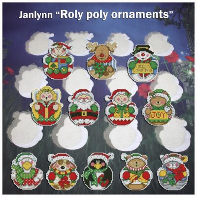 Основа под вышивку с перфорацией Janlynn «Roly poly ornaments»